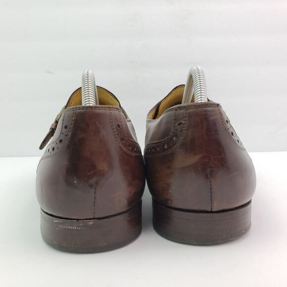 Cole Haan Mens Size 11 Brown Leather Monk Strap Cap Toe Formal Dress Shoes main image 5